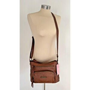 NWT STONE & COMPANY Smokey Mountain Crossbody Hobo Bag Cognac